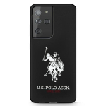 US Polo USHCS21LSLHRBK S21 Ultra G998 t&scaron;arny/must silikoonist logo