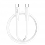 BWOO silikoon kaabel X329CC 65W USB-C 1m valge