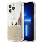 KARL LAGERFELD KLHCP13LPABGNU IPHONE 13 PRO / 13 6.1 "rožinis / rožinis dėklas PEEK A BOO LIQUID GLITTER