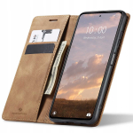 Spacecase piniginės tipo dėklas Poco X5 Pro/Note 12 Pro &scaron;viesiai rudas