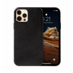 Crong Essential Cover &uuml;mbris seadmele iPhone 12 Pro Max, kunstnahast, must