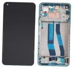 Ekranas Xiaomi Mi 11 Lite 4G/Mi 11 Lite 5G su lietimui jautriu stikliuku ir rėmeliu Green originalus (used Grade B)