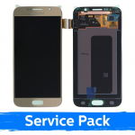 LCD Ekraan &Uuml;hildub Samsung G920 S6 Kuldne (Service Pack)