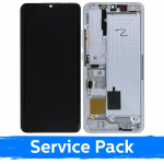 LCD Ekraan &Uuml;hildub Xiaomi Mi Note 10 (Note 10 Pro / Note 10 Lite) Koos Frame / Glacier Valge / (Service Pack)