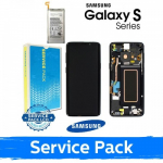 LCD ekranas suderinamas su Samsung G960 S9 su rėmeliu / Midnight Black / (Service Pack) + SU BATERIJA