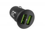 Green Cell auto laadija GC PowerRide Nano36 36W 6A 2x USB-A