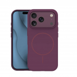 Thin Mag silikoon&uuml;mbris iPhone 17 Pro 6,3&Prime; / iPhone 18 Pro 6,3&Prime; jaoks, tumekirsipunane