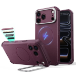 ESR Cyber Tough Kickstand MagSafe &uuml;mbris mudelitele iPhone 18 Pro / 17 Pro, bordoopunane