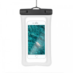 Waterproof bag jaoks mobile phone with plastic closing AIRBAG creamy valge
