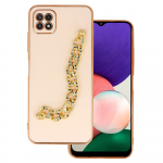 Dėklas telefonui Samsung Galaxy A22 5G (dizainas 4) (m) - &scaron;viesiai rožinis