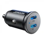 Joyroom JR-CCN06 30W 2x USB-C Metal Mini Car Laadija - must