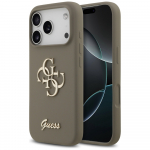 GUESS &uuml;mbris jaoks IPHONE 17 Pro GUHCP17LSC4GSMW (Silicone W/ Big 4G Script) brown