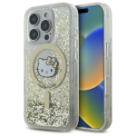 Hello Kitty Liquid Glitter Fever MagSafe iPhone 16 Pro &Uuml;mbris - Kuldne