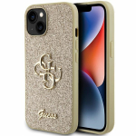 Guess GUHCP15MHG4SGD iPhone 15 Plus / 14 Plus 6.7" auksinis/auksinis hardcase Glitter Script Big 4G