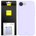 Spacecase Silikoninis dėklas iPhone 16E / 17E &scaron;viesiai violetinis