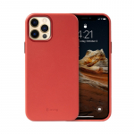 Crong Essential Cover &uuml;mbris seadmele iPhone 12 Pro Max, kunstnahast, punane