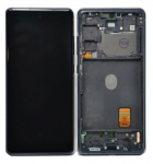 Ekranas Samsung G780/G781 S20 FE su lietimui jautriu stikliuku ir rėmeliu Cloud Navy originalus (used Grade B)