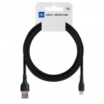 BLUE STAR ECO kabelis USB A į Micro USB PJ68-23-2 1 m juodas