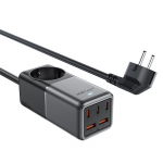Acefast Z2 GaN 75W PD desktop Laadija 3x USB-C 2x USB-A - must and hall