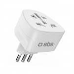 SBS IT Travel Adapter - Universal - White