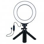 LED Ring Lamp 16cm Koos Pocket Tripod Mount 12-14.5cm, USB