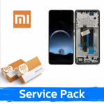 LCD ekranas suderinamas su Xiaomi Redmi Note 13 Pro 5G / Poco X6 5G su rėmeliu / Midnight Black / (Service Pack)