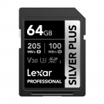 Lexar Professional SILVER PLUS SDXC 64 GB m&auml;lukaart