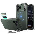 ESR Cyber Tough Kickstand MagSafe &uuml;mbris mudelitele iPhone 18 Pro Max / 17 Pro Max, roheline