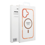 Case for Xiaomi Redmi 17 4G / 5G Frame Clear Hybrid Mag Cover compatible with MagSafe hermes orange