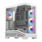 Arvutikorpus Darkflash K430 + ventilaatorid (valge)
