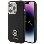 Guess Silicone Logo Strass 4G &uuml;mbris jaoks iPhone 15 Pro Max - must