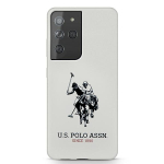 US Polo USHCS21LSLHRWH S21 Ultra G998 valge Silicone Logo