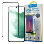 Bestsuit 3D Edge Nano Flexi Glass klaasikile t&auml;isekraani karastatud klaas raamiga Samsung Galaxy S22 + (S22 Plus) L&auml;bipaistev
