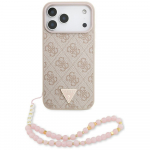 Guess 4G Strap Triangle Logo MagSafe &Uuml;mbris jaoks iPhone 17 Pro Max - roosa