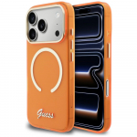 Guess IML Script Metal MagSafe &Uuml;mbris for iPhone 17 Pro - oranž