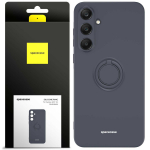 Spacecase Dėklas Silicone Ring Galaxy A55 5G juodas