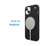 Speck Presidio2 Pro MagSafe &uuml;mbris seadmele iPhone 15 Plus / 14 Plus, Microban mikroobivastase kaitsega, Black / Black / White v&auml;rvikombinatsioon