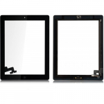 Lietimui jautrus stikliukas skirtas Apple iPad 2 su home mygtuku ir laikikliais baltas HQ2