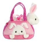 Fancy Pals PeekaBoo keskkonnahoidlik j&auml;nku pl&uuml;&uuml;slelu roosas kotis, 20 cm