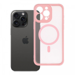 FULL MATTE MAG COVER &Uuml;mbris compatible with MagSafe jaoks IPHONE 15 Pro Max jasny r&oacute;żowy