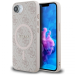 Guess 4G Ring Classic Logo MagSafe iPhone 16e &Uuml;mbris - Roosa
