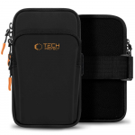 Tech-Protect M7 Universal Sport Armband &Uuml;mbris - Must and Oranž