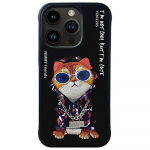 Nimmy Glasses Cool Cat &Uuml;mbris jaoks iPhone 15 Pro Max - Must