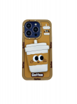 Dėklas 3D COFFEE SU STOVU IPHONE 16 PRO