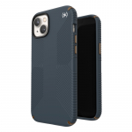 Speck Presidio2 Grip &uuml;mbris seadmele iPhone 15 Plus / 14 Plus, libisemiskindla haardega, Charcoal / Cool Bronze / Slate v&auml;rvikombinatsioon