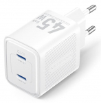 Vention 45W USB-C v&otilde;rgulaadija, 2 porti, valge