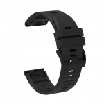 Silikoonist rihm Garmin Fenix 3 / 5X / 6X / 7X Pro jaoks - must