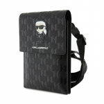 Karl Lagerfeld Saffiano Monogram Ikonik &otilde;lakott nutitelefonile, must