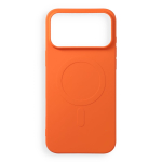 Case for iPhone 18 Pro Max / 17 Pro Max Silicone Mag Cover compatible with MagSafe (big hole) orange