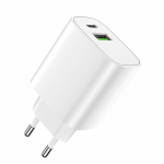 Forever wall charger 1xUSB QC 3.0 + 1xUSB-C PD 20W LS-04 valge